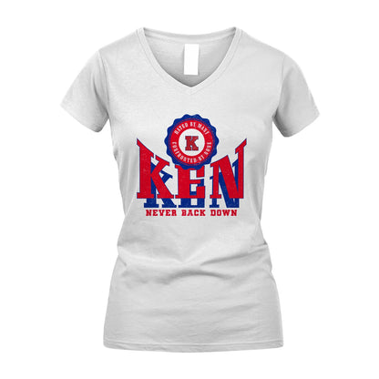 Your Name Never Back Down Shirt KEN M1-33