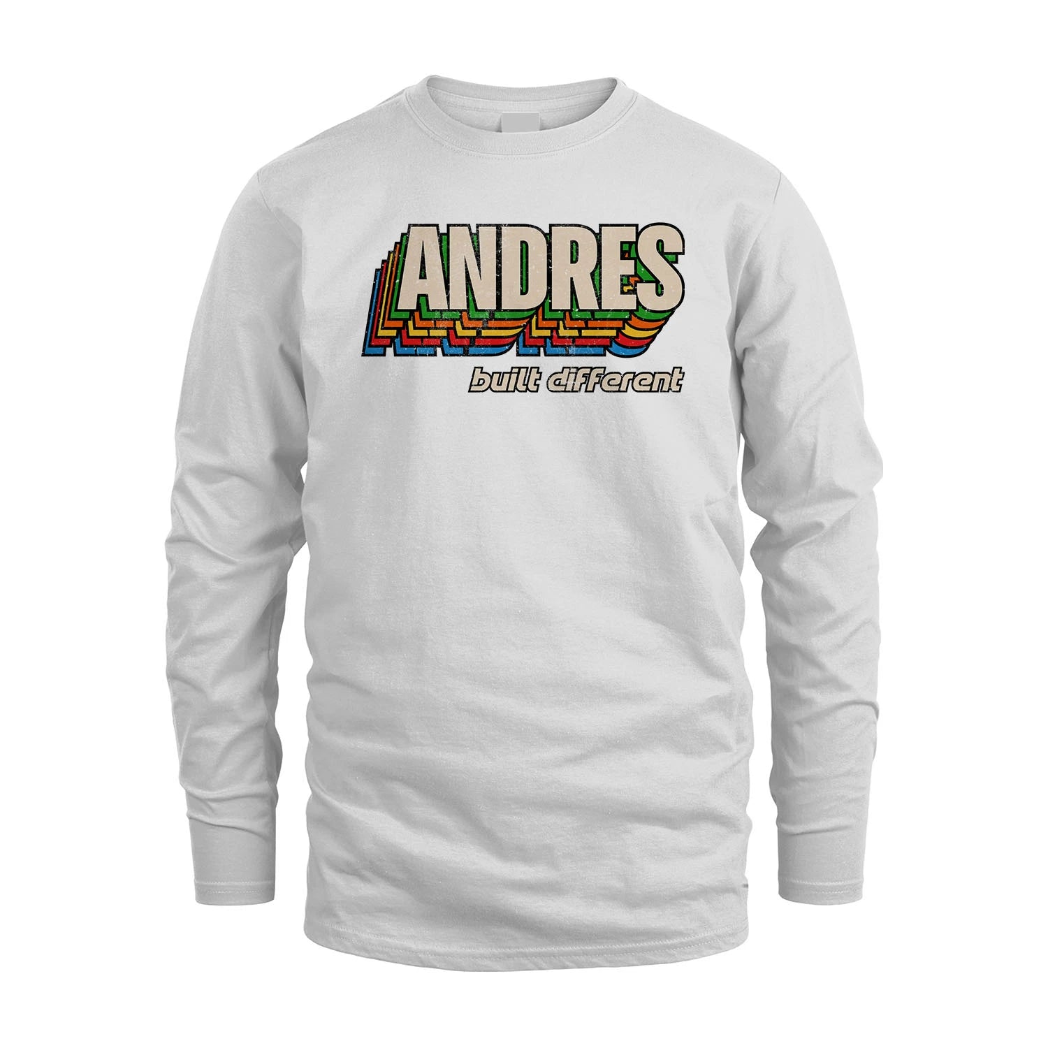 Your Name Built Different Retro Shirt ANDRES M1-26