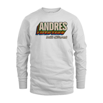 Your Name Built Different Retro Shirt ANDRES M1-26
