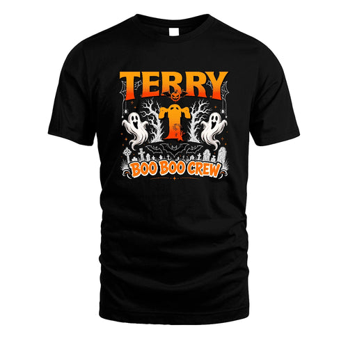 Boo Boo Crew Halloween Custom Name Shirt TERRY M1-28