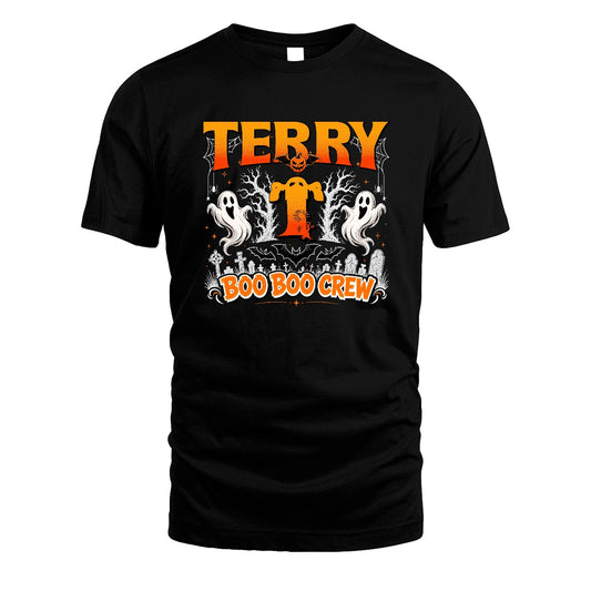 Boo Boo Crew Halloween Custom Name Shirt TERRY M1-28