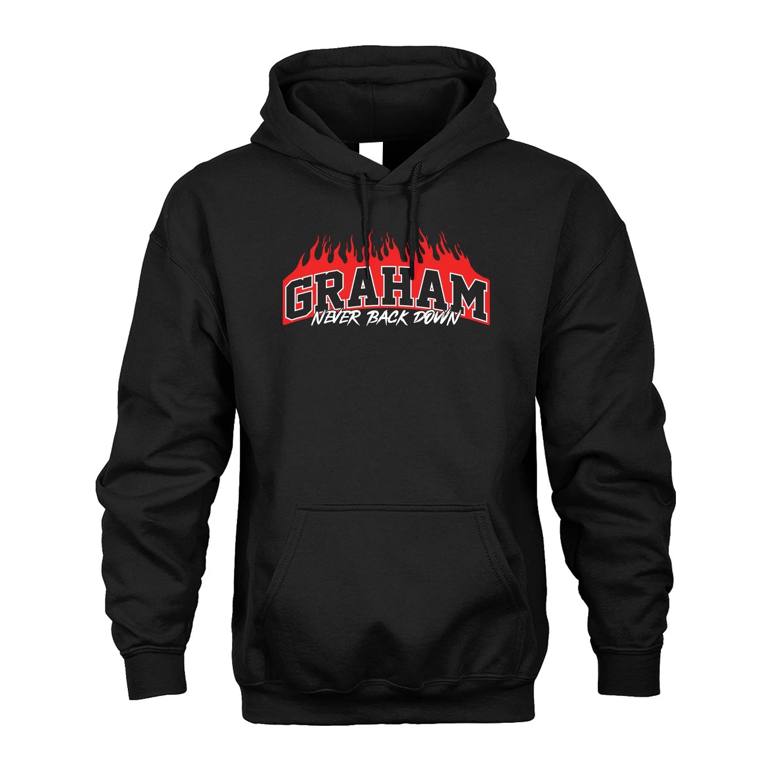 Never Back Down Your Name With Fire Shirt GRAHAM M1-37
