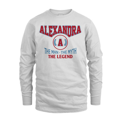 The Man The Myth The Legend Jet Style Shirt ALEXANDRA M1-9