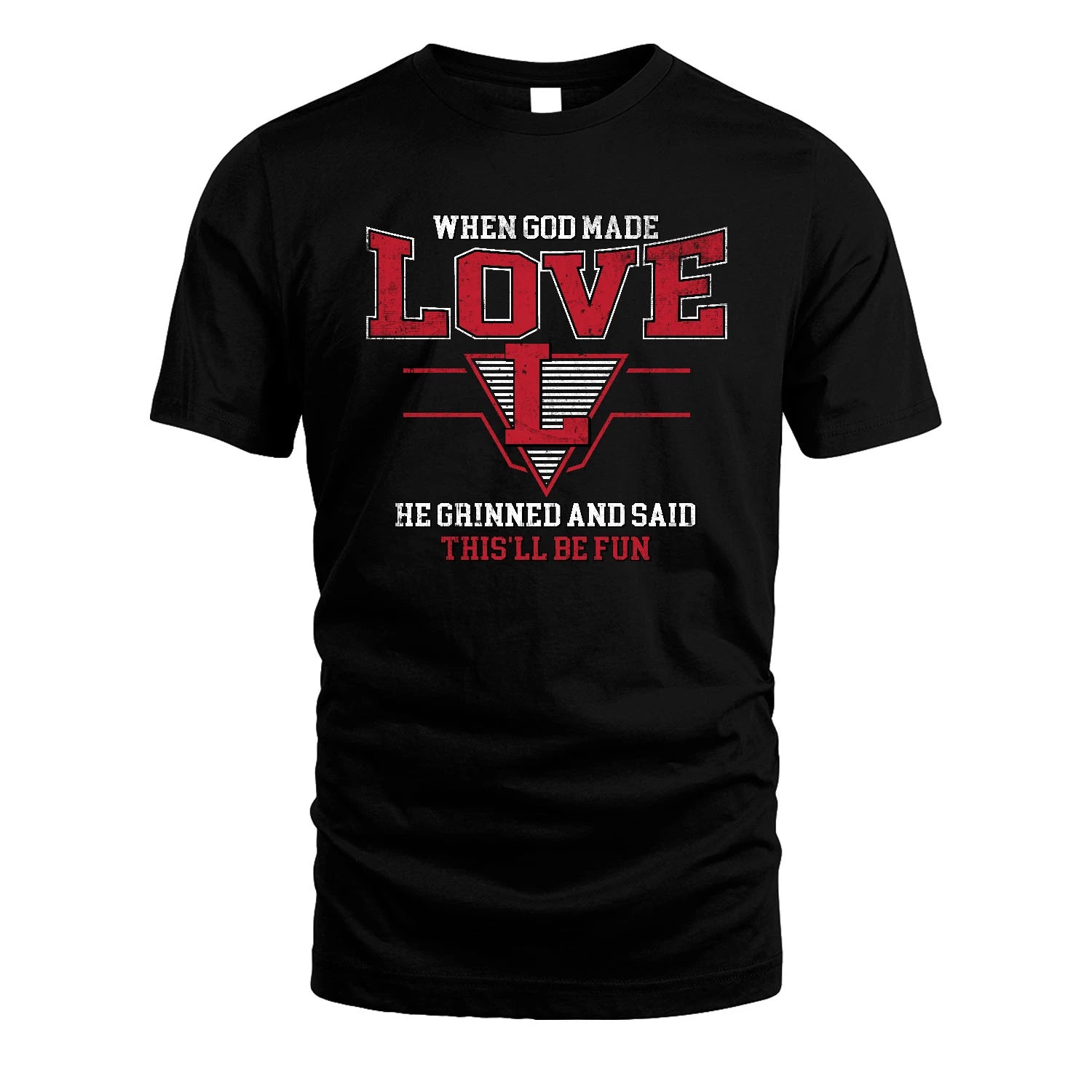When God Made Your Name He Grinned And Said This'll Be Fun Baseball Shirt LOVE M1-29