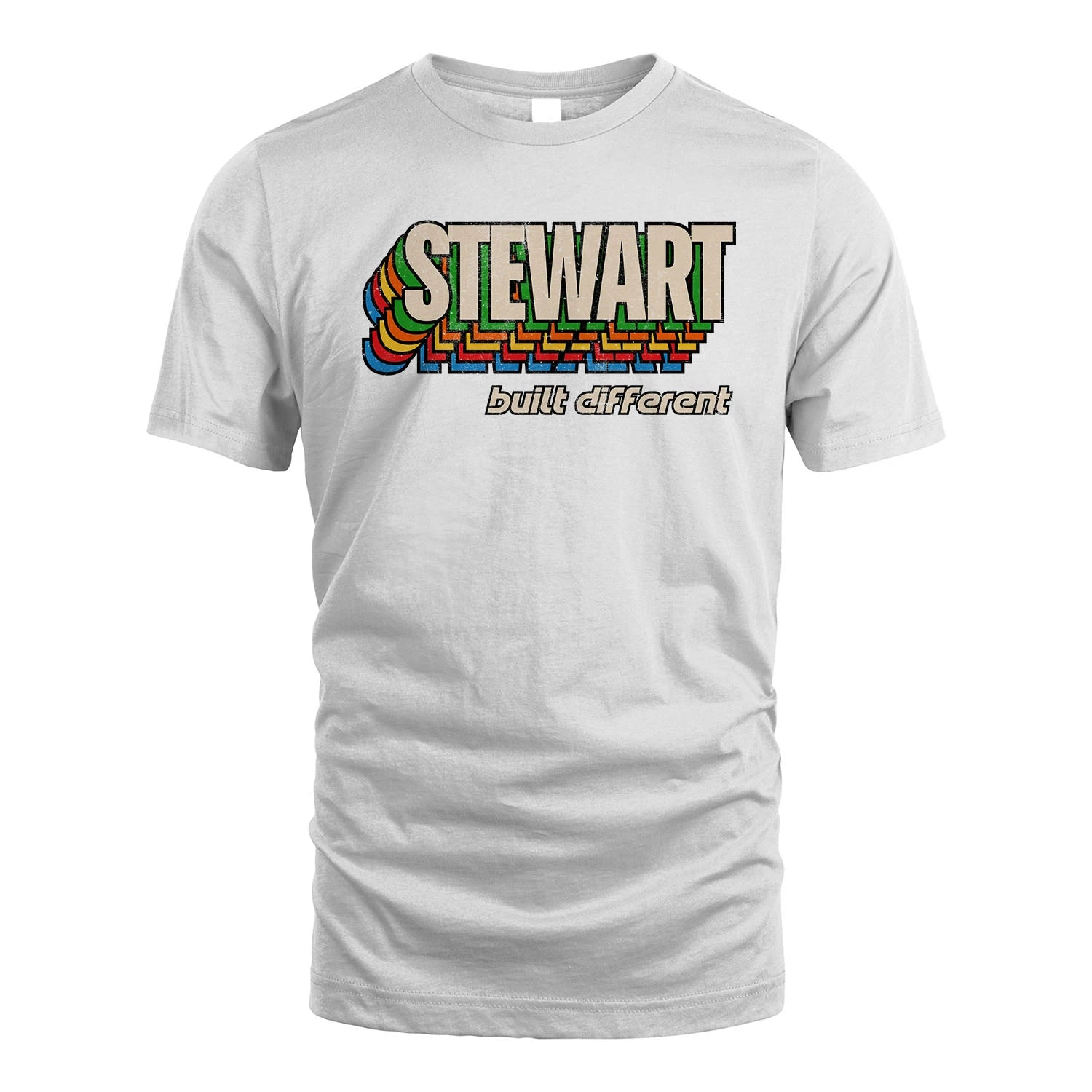 Your Name Built Different Retro Shirt STEWART M1-26