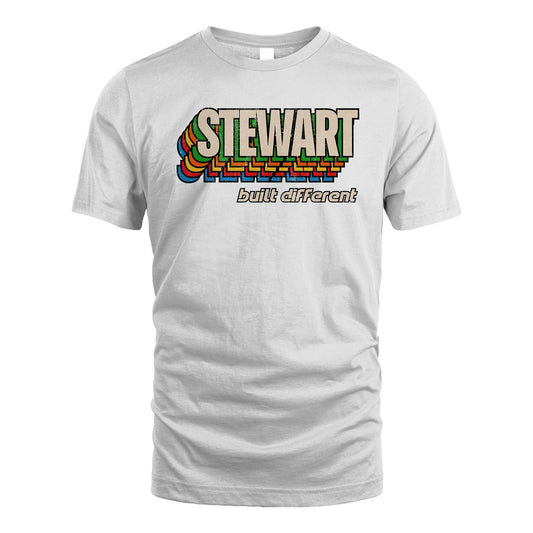 Your Name Built Different Retro Shirt STEWART M1-26