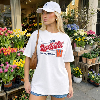 Team Your Name Lifetime Member Vintage Shirt WHITE M1-24