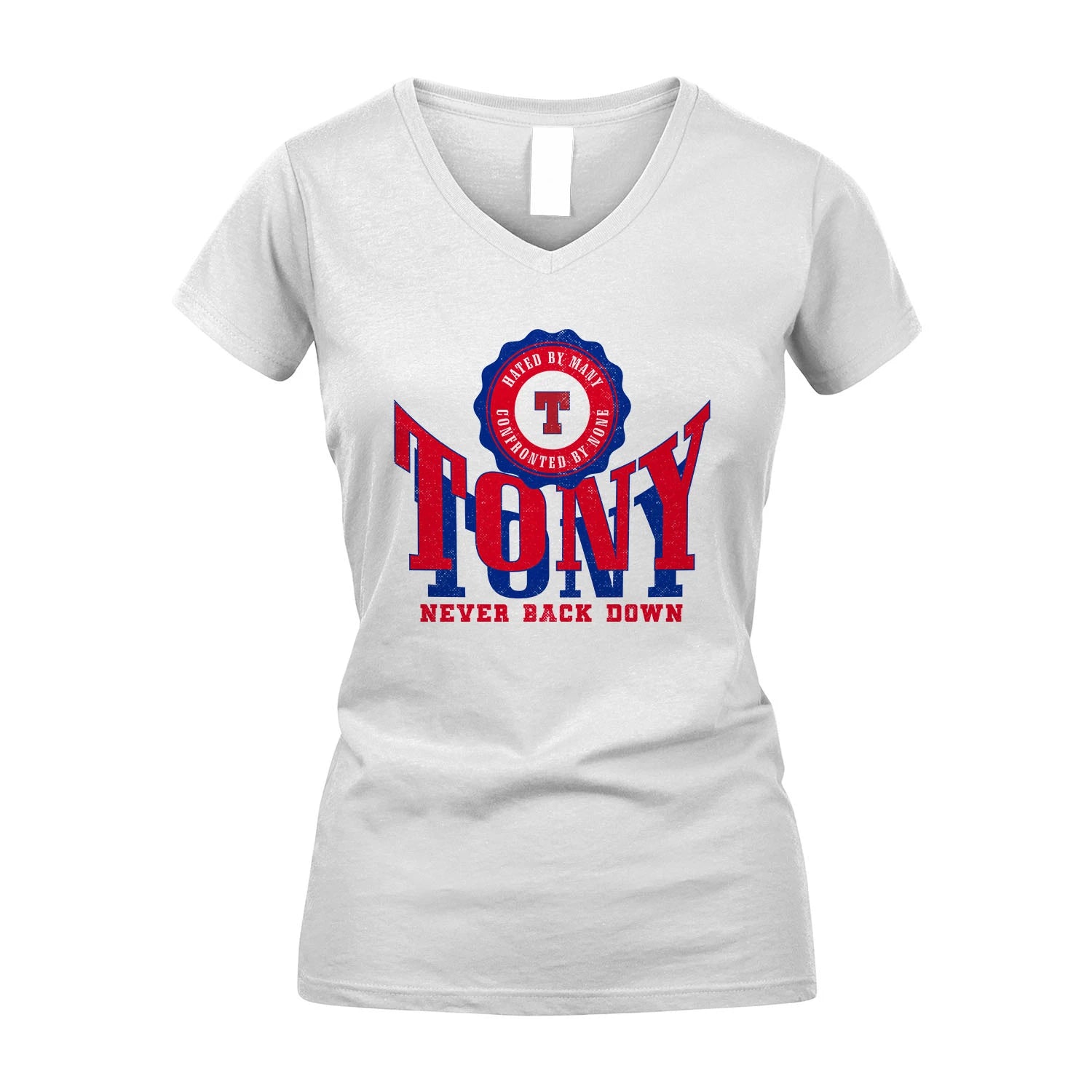 Your Name Never Back Down Shirt TONY M1-33