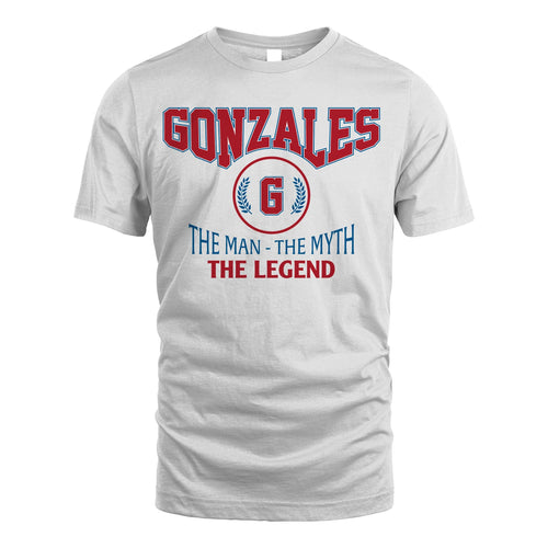 The Man The Myth The Legend Jet Style Shirt GONZALES M1-9