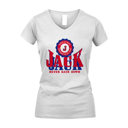 Your Name Never Back Down Shirt JACK M1-33