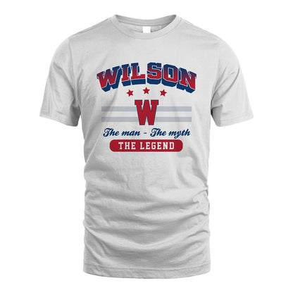 The Man The Myth The Legend With Your Name Shirt WILSON M1-35