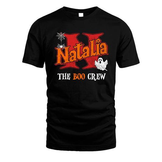 The Boo Crew Halloween Custom Name Shirt NATALIA M1-22