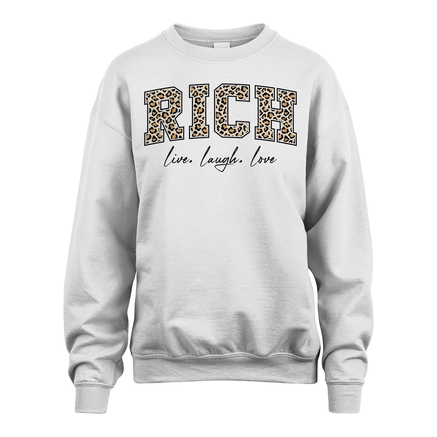 Live Laugh Love Custom Name With Leopard Pattern Shirt RICH M1-13