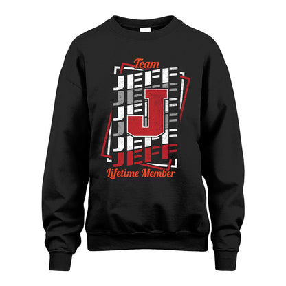 Team Your Name Lifetime Member Sporty Shirt JEFF M1-25
