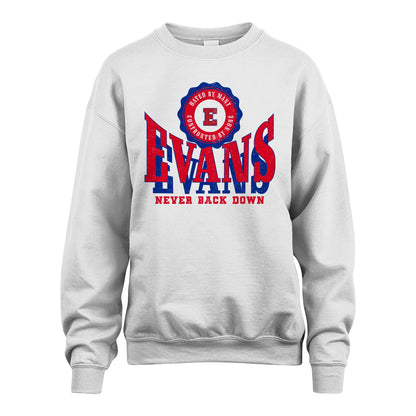 Your Name Never Back Down Shirt EVANS M1-33