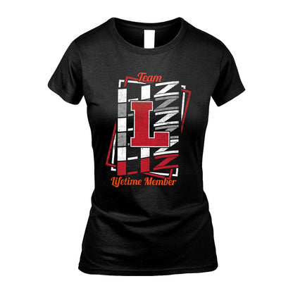 Team Your Name Lifetime Member Sporty Shirt LIZ M1-25