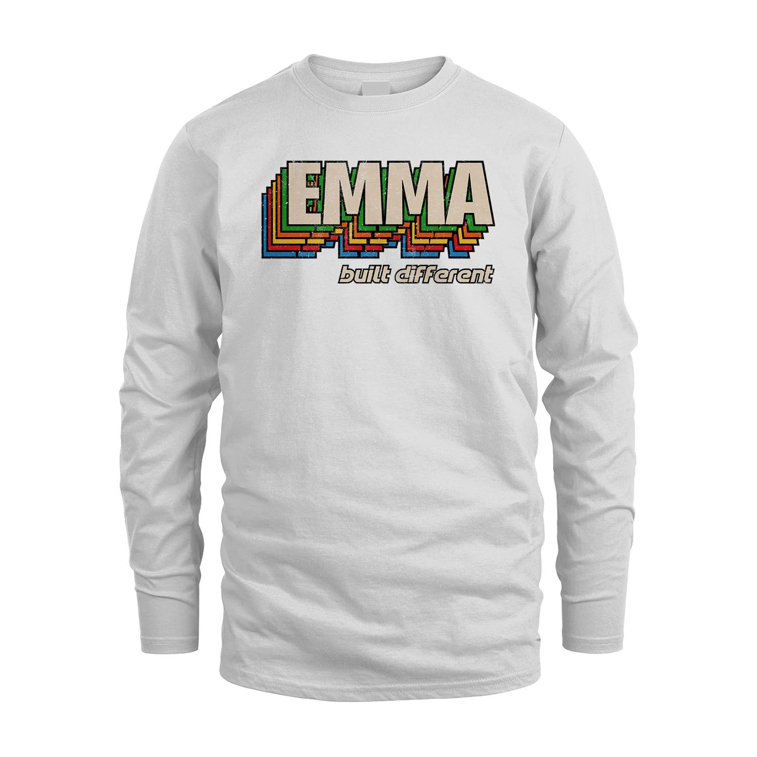 Your Name Built Different Retro Shirt EMMA M1-26