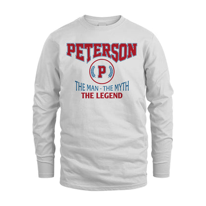 The Man The Myth The Legend Jet Style Shirt PETERSON M1-9