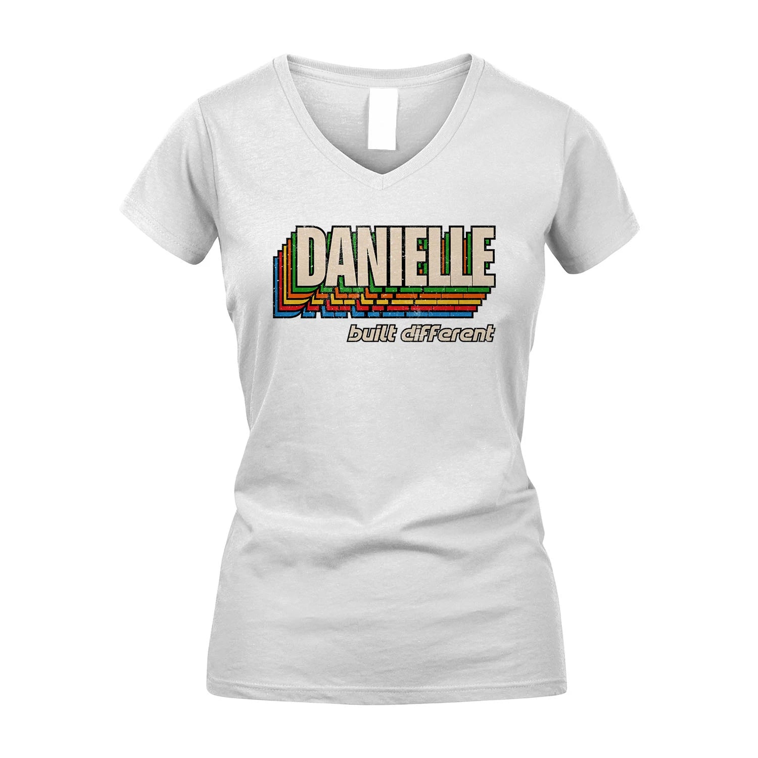 Your Name Built Different Retro Shirt DANIELLE M1-26