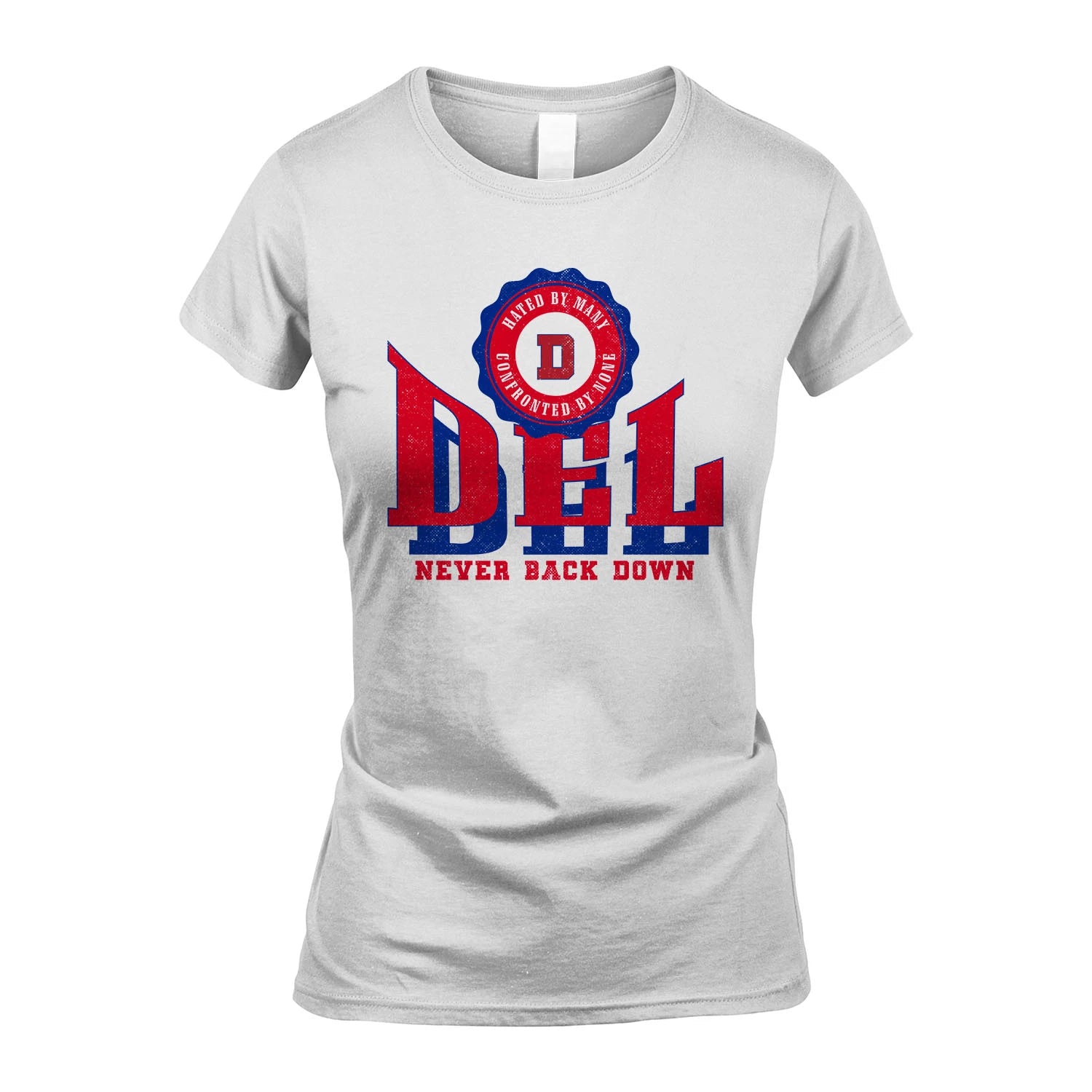 Your Name Never Back Down Shirt DEL M1-33