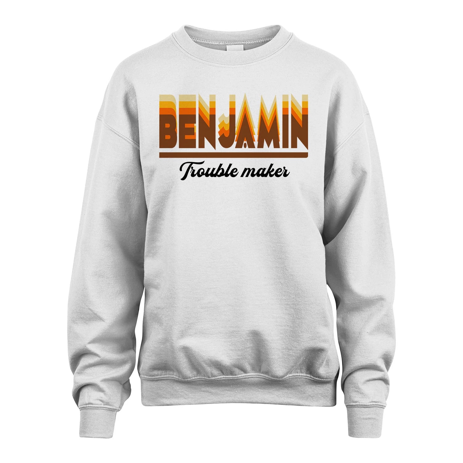 Your Name Trouble Maker Funny Shirt BENJAMIN M1-34