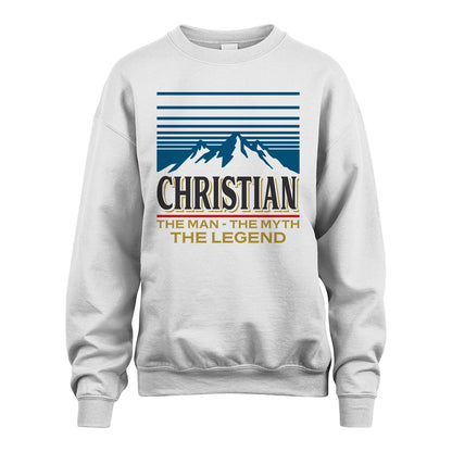The Man The Myth The Legend Vintage Mountain Shirt CHRISTIAN M1-19