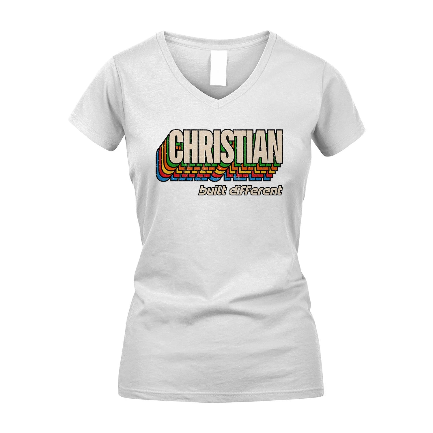 Your Name Built Different Retro Shirt CHRISTIAN M1-26