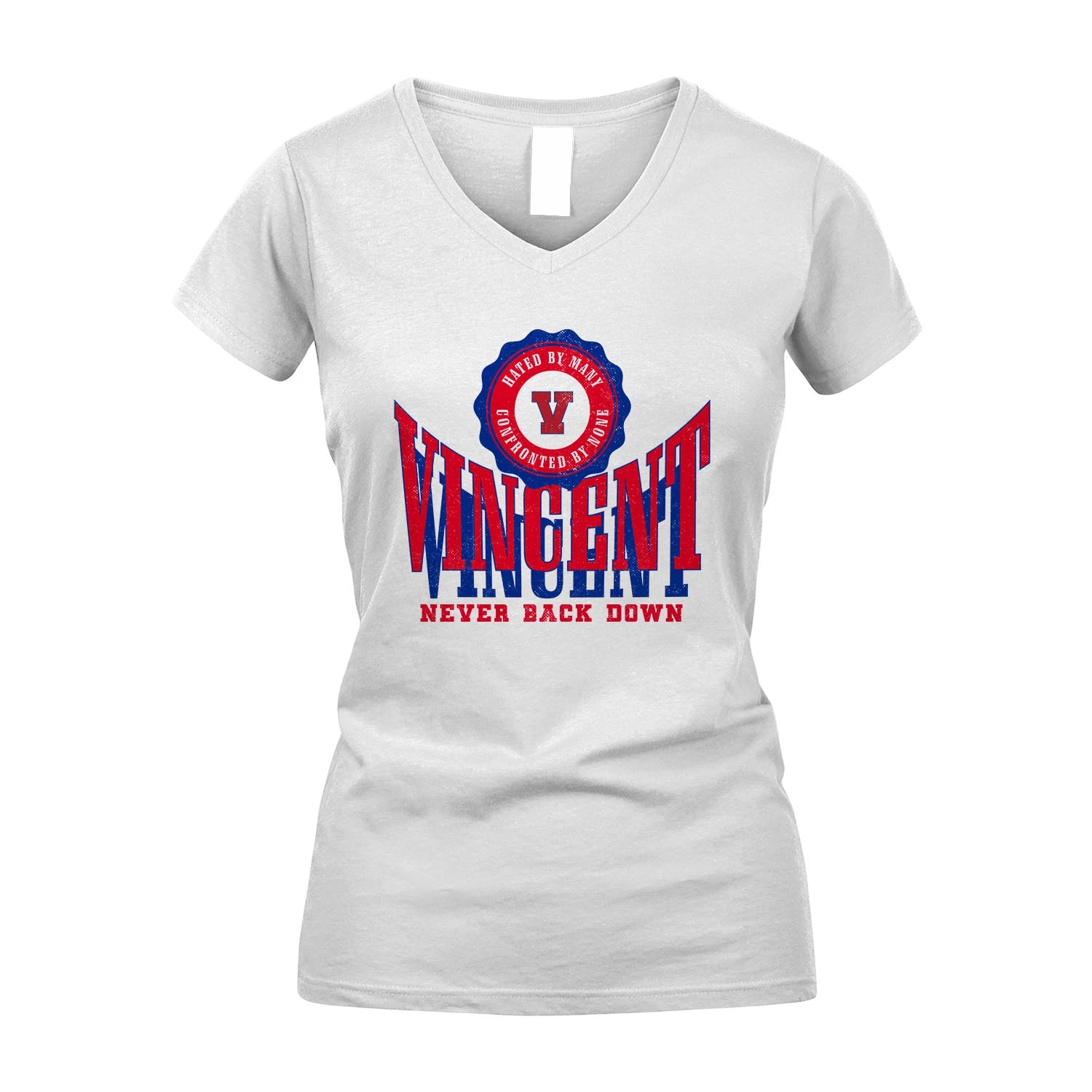 Your Name Never Back Down Shirt VINCENT M1-33
