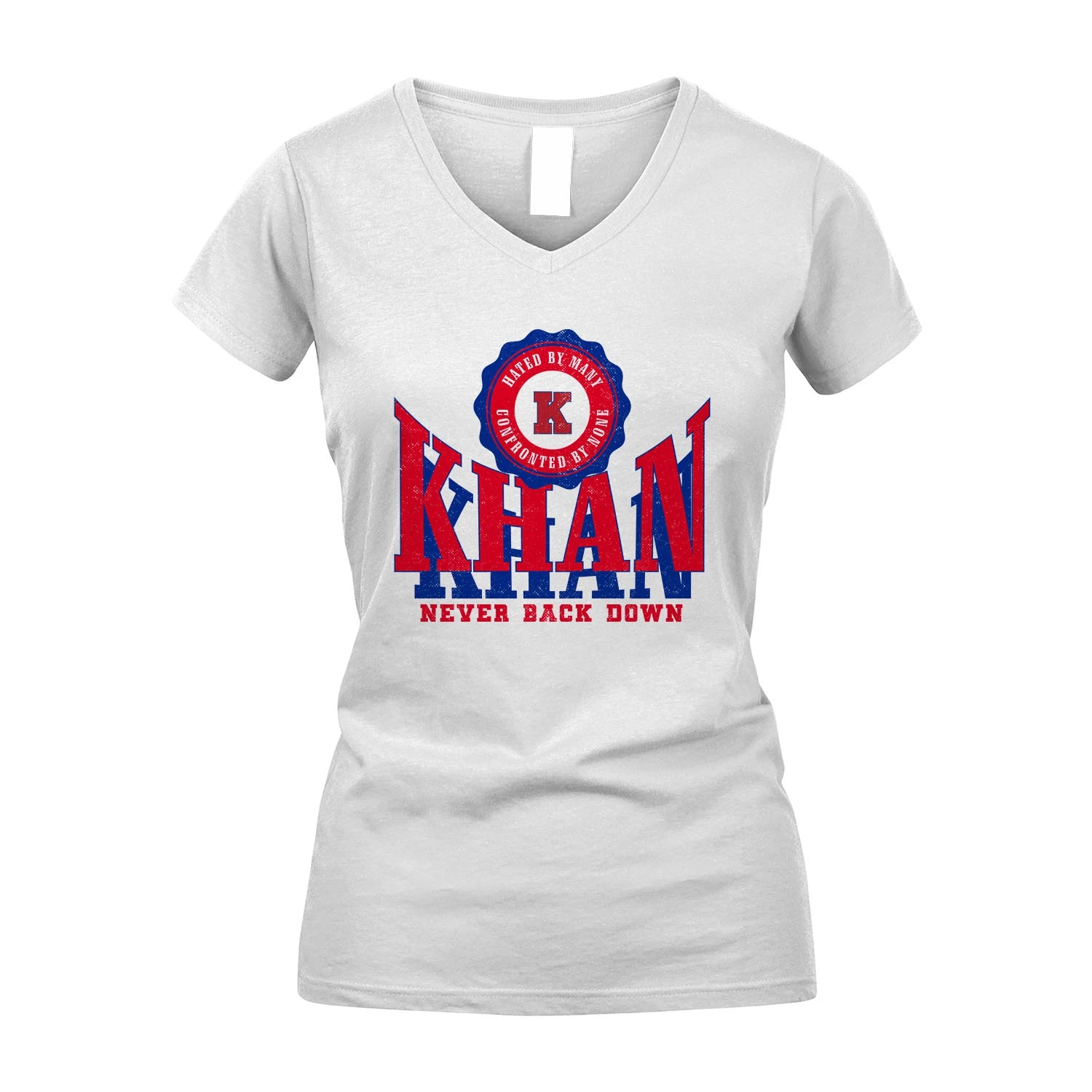 Your Name Never Back Down Shirt KHAN M1-33