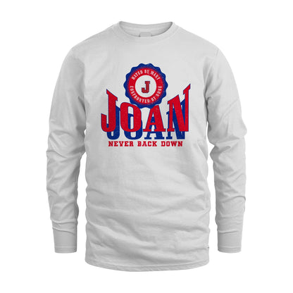 Your Name Never Back Down Shirt JOAN M1-33
