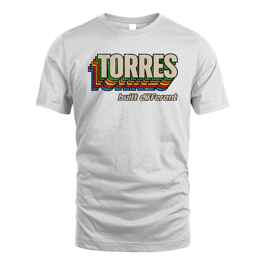 Your Name Built Different Retro Shirt TORRES M1-26