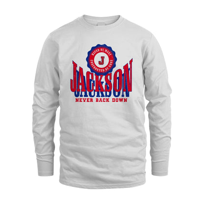 Your Name Never Back Down Shirt JACKSON M1-33