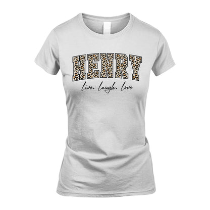 Live Laugh Love Custom Name With Leopard Pattern Shirt HENRY M1-13