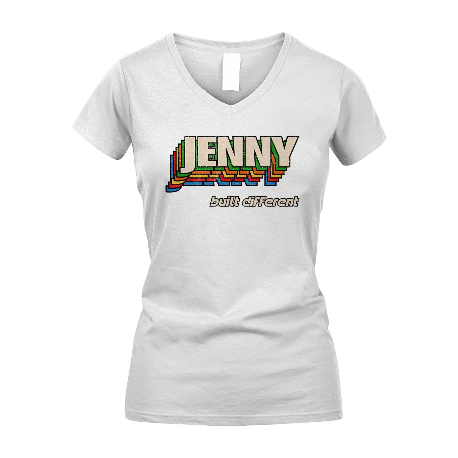 Your Name Built Different Retro Shirt JENNY M1-26
