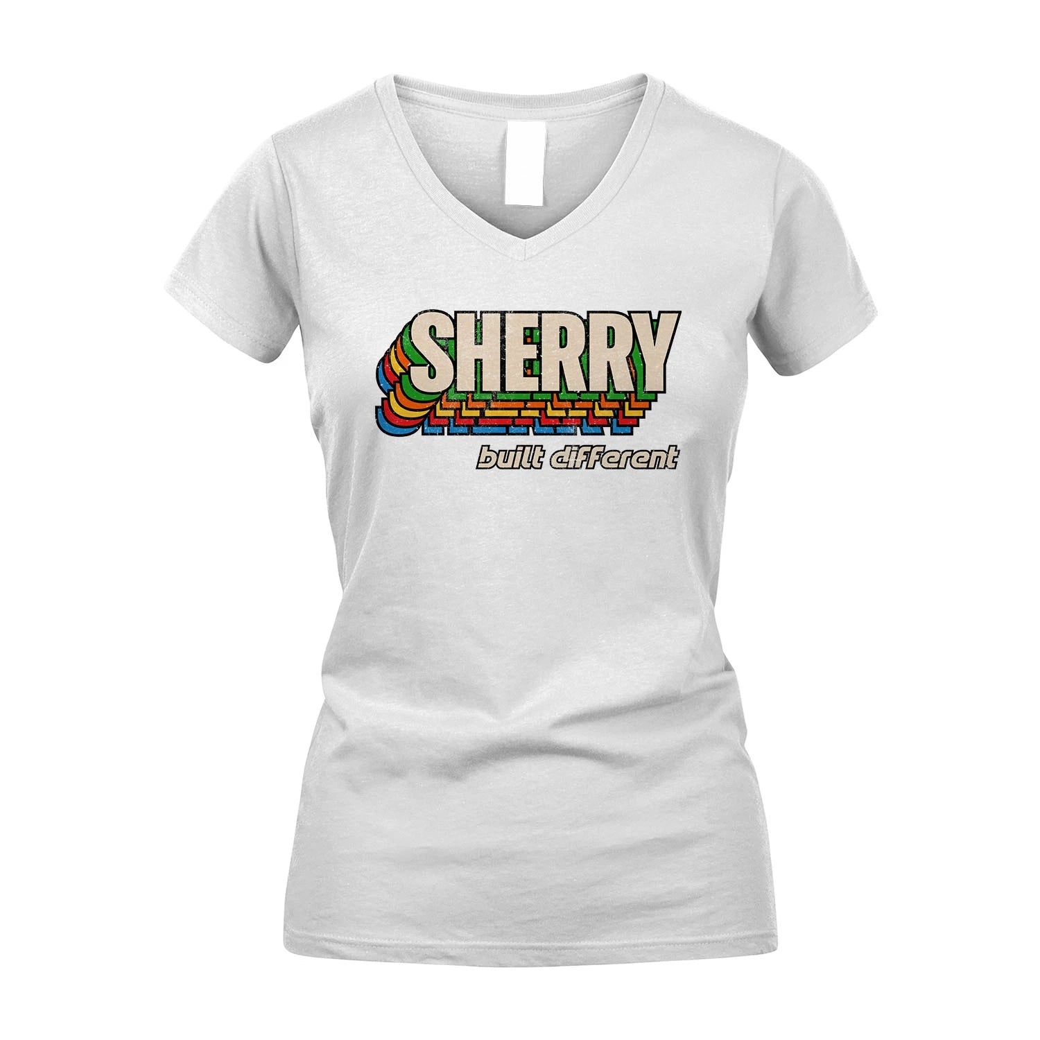 Your Name Built Different Retro Shirt SHERRY M1-26