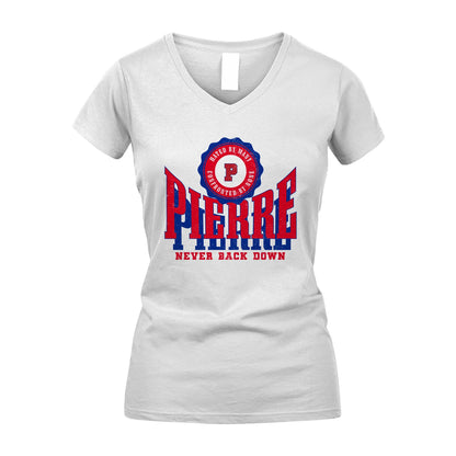 Your Name Never Back Down Shirt PIERRE M1-33