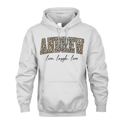 Live Laugh Love Custom Name With Leopard Pattern Shirt ANDREW M1-13