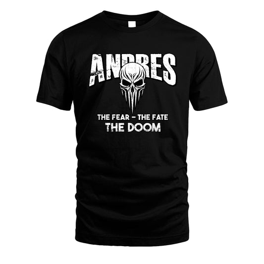 The Fear The Fate The Doom Skull Shirt ANDRES M1-39
