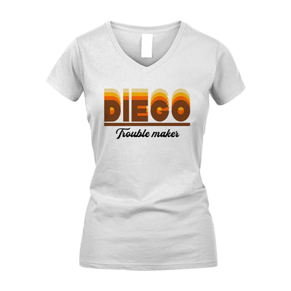 Your Name Trouble Maker Funny Shirt DIEGO M1-34