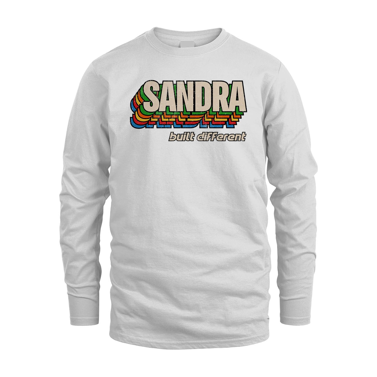 Your Name Built Different Retro Shirt SANDRA M1-26