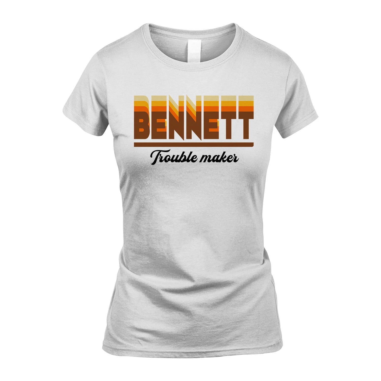 Your Name Trouble Maker Funny Shirt BENNETT M1-34