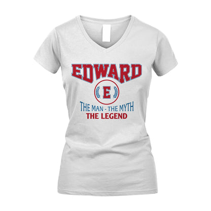 The Man The Myth The Legend Jet Style Shirt EDWARD M1-9