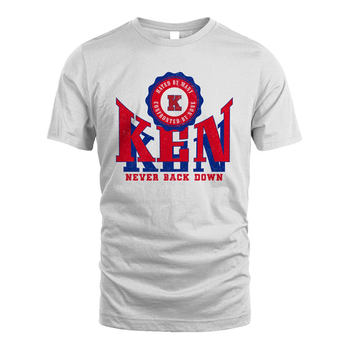 Your Name Never Back Down Shirt KEN M1-33