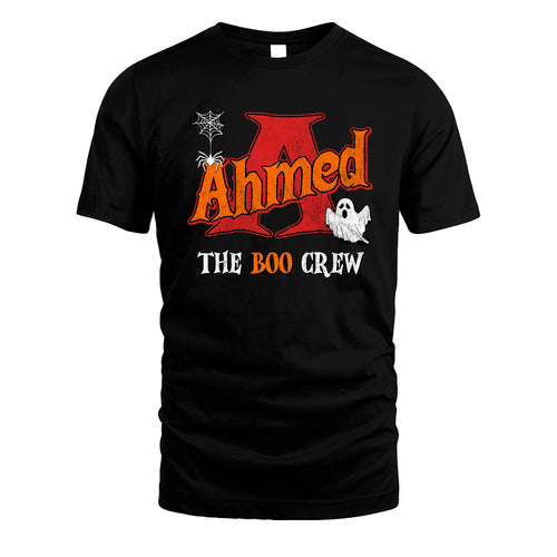 The Boo Crew Halloween Custom Name Shirt AHMED M1-22