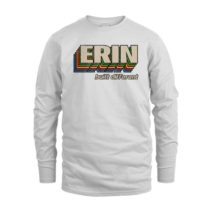 Your Name Built Different Retro Shirt ERIN M1-26