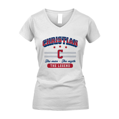 The Man The Myth The Legend With Your Name Shirt CHRISTIAN M1-35