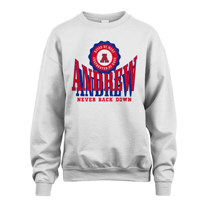 Your Name Never Back Down Shirt ANDREW M1-33