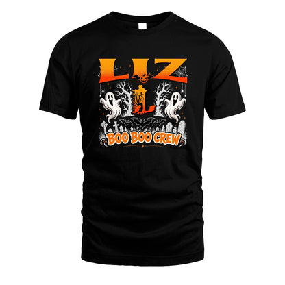 Boo Boo Crew Halloween Custom Name Shirt LIZ M1-28
