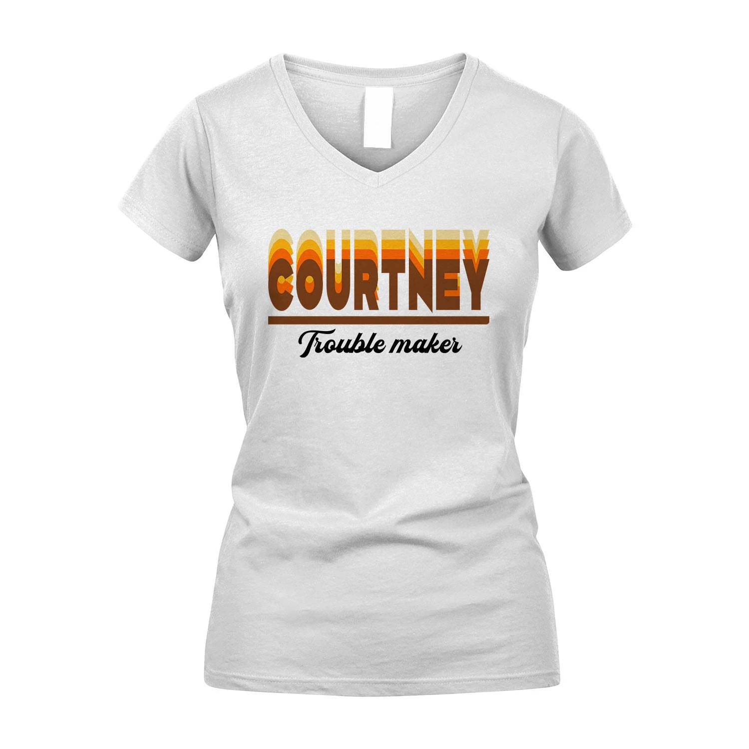 Your Name Trouble Maker Funny Shirt COURTNEY M1-34