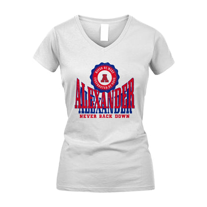 Your Name Never Back Down Shirt ALEXANDER M1-33